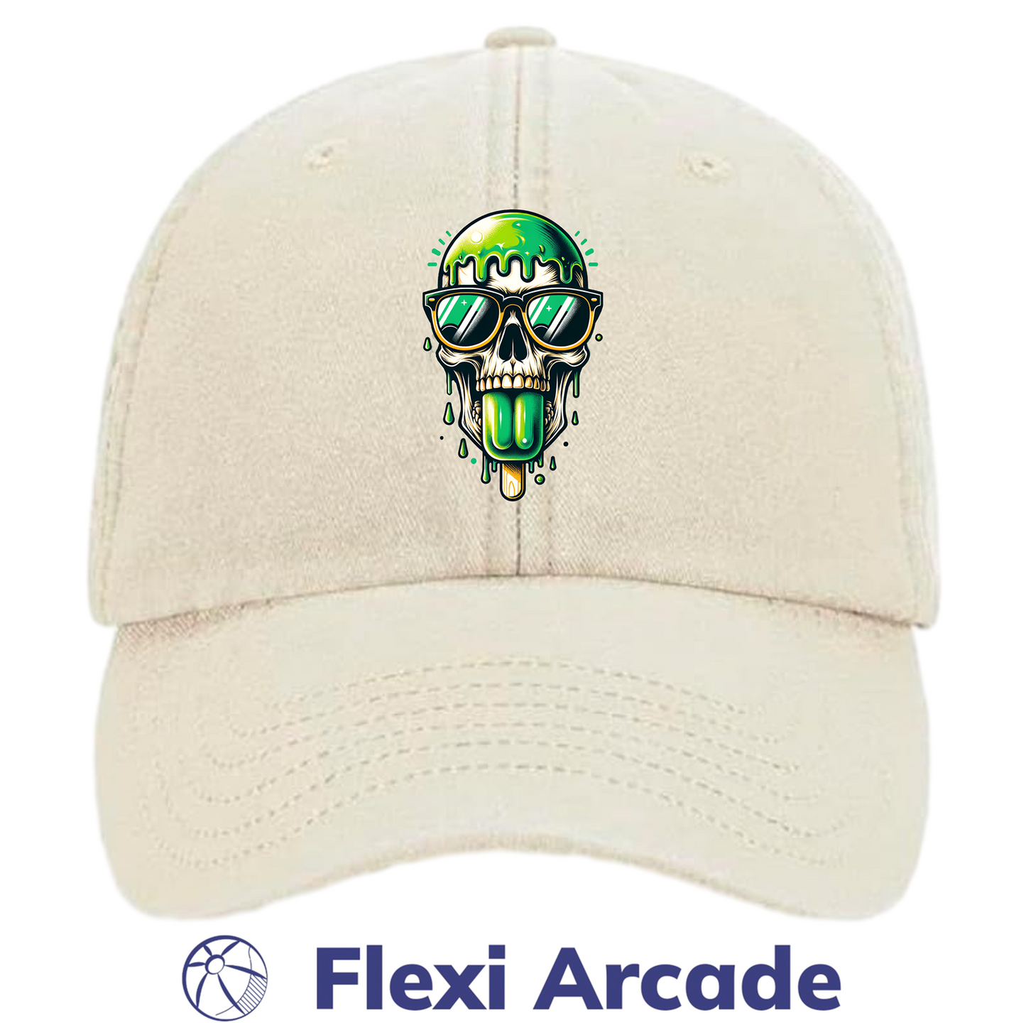 🧢 Meltdown Skull Cap - Vintage Dad Cap - Flexi Signature Collection