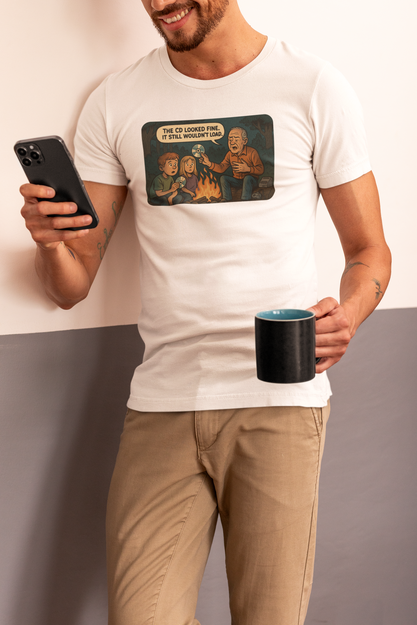 Campfire Horror Stories - The CD Looked Fine – Retro Gaming T-Shirt