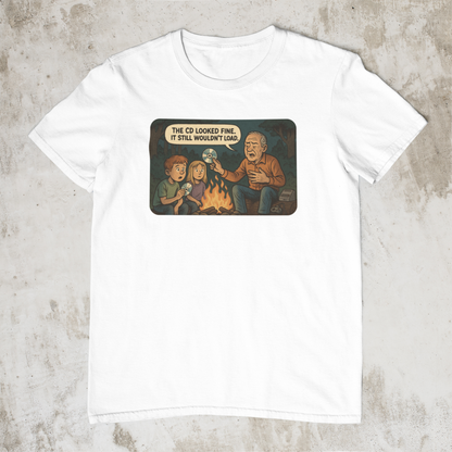 Campfire Horror Stories - The CD Looked Fine – Retro Gaming T-Shirt