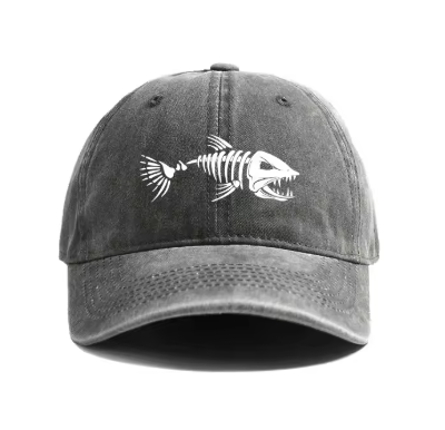 Fishbone Baseball Cap - Faded Washed look
