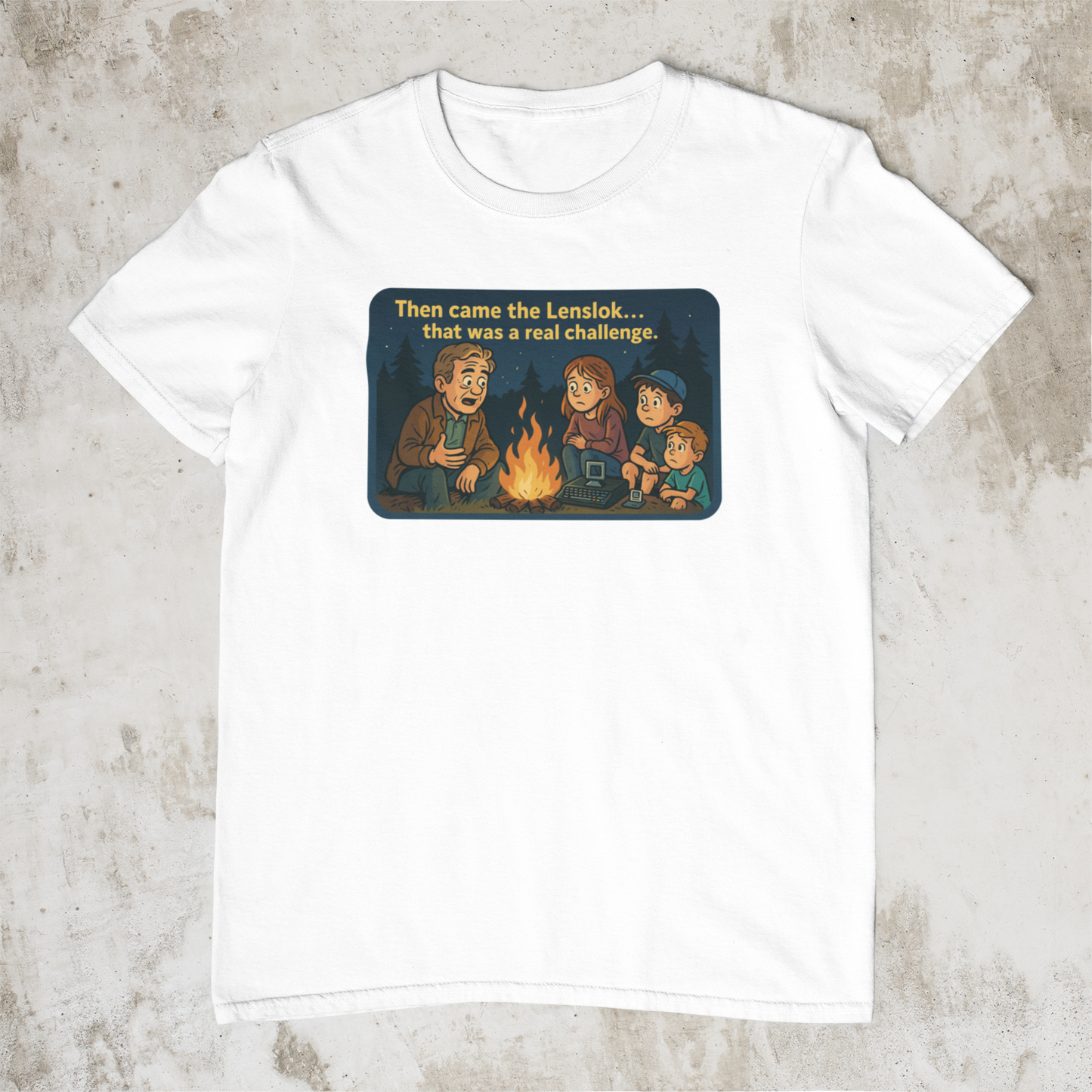 Campfire Horror Stories - Then came the Lenslok – Retro Gaming T-Shirt