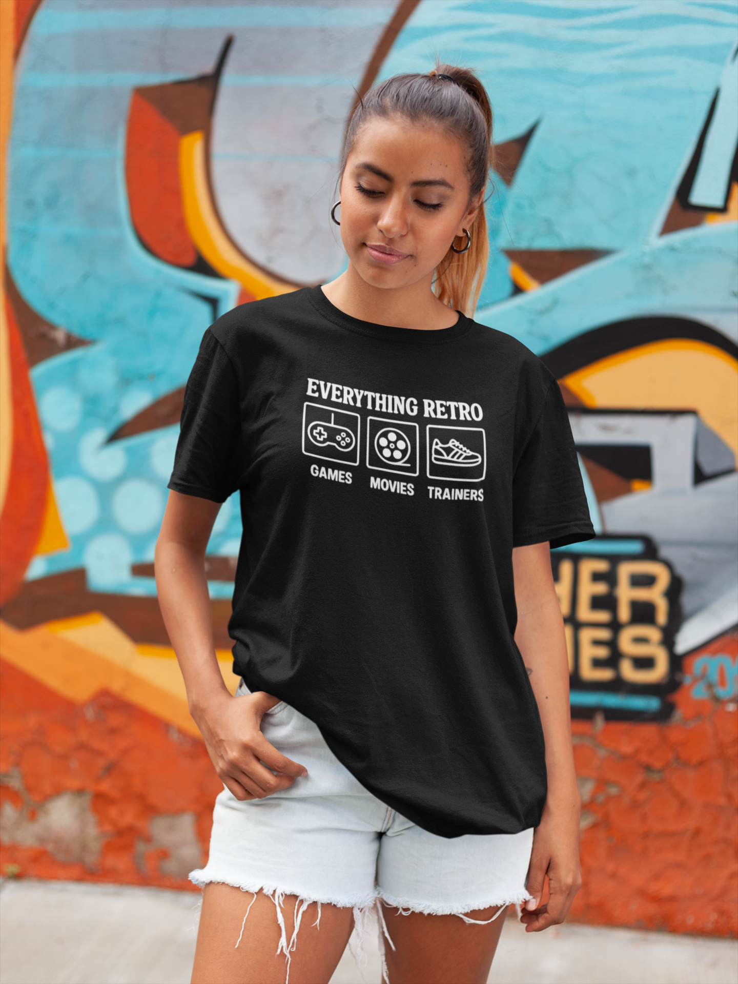Everything Retro – Premium T-Shirt for Retro & 80s 90s Lovers