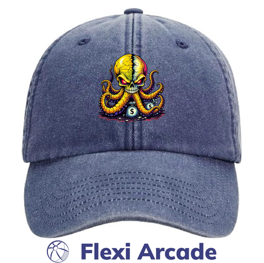 🧢 Psycho Octobeast Cap – DTF Printed Vintage Wash Dad Hat
