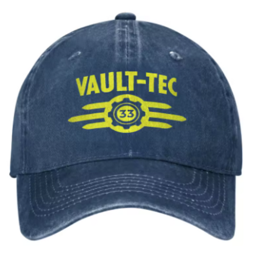 Fallout Vault Tec - Vault 33 - Baseball Cap - Retro Dad Cap - Faded Style